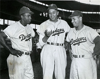 Jackie Robinson, Don Newcombe, Roy Campanella